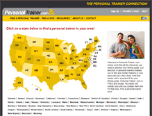 Tablet Screenshot of personaltrainer.com